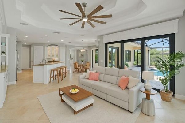Dining room, Interior, Kitchen, Living room, Pendant Lights, Recessed Lighting