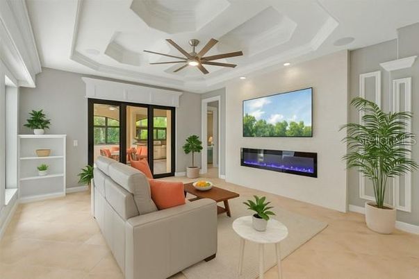 Fireplace, Interior, Living room, Recessed Lighting