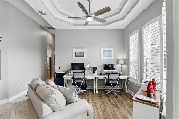 Home Office, Interior, Wood Texture Flooring