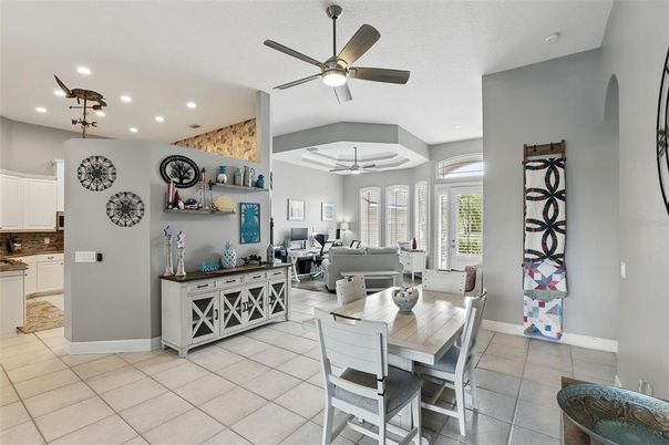 Dining room, Interior, Kitchen, Living room, Recessed Lighting