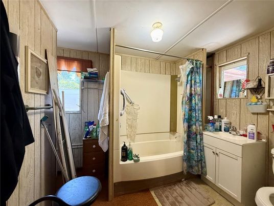 Bathroom, Interior, Wood Texture Flooring