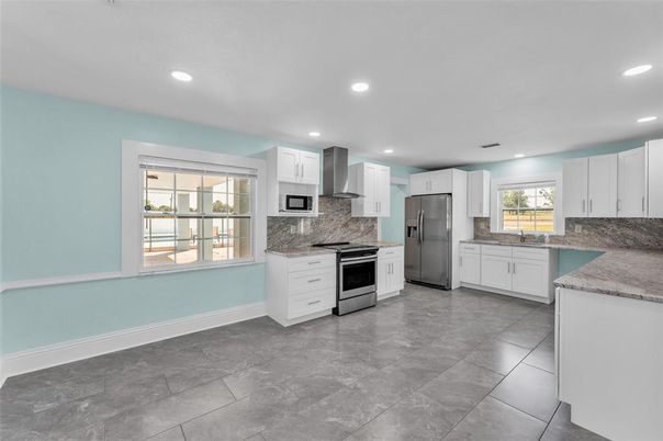 Interior, Kitchen, Recessed Lighting, Stainless Steel Appliances