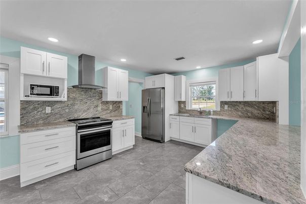 Interior, Kitchen, Recessed Lighting, Stainless Steel Appliances