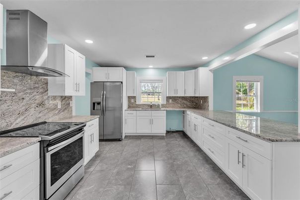 Interior, Kitchen, Recessed Lighting, Stainless Steel Appliances