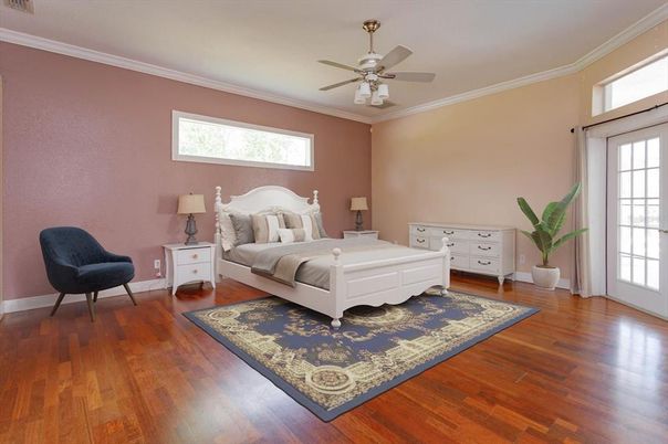 Bedroom, Interior, Wood Texture Flooring