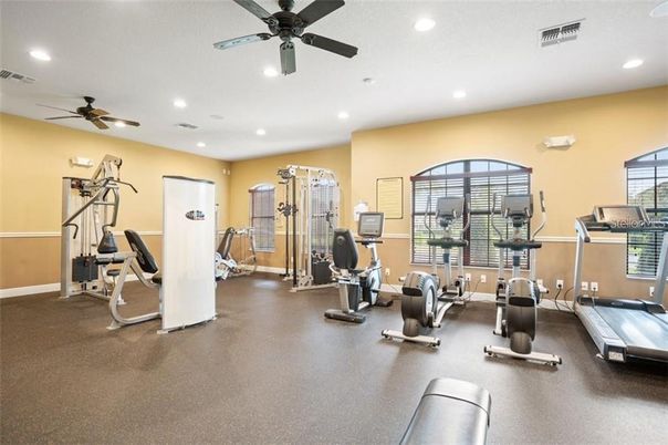 Fitness Equipment, Gym, Interior, Recessed Lighting