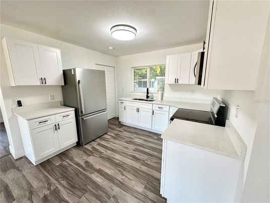 Interior, Kitchen, Wood Texture Flooring
