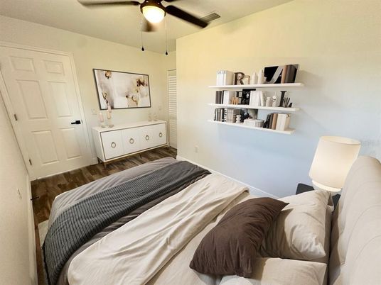 Bedroom, Interior, Wood Texture Flooring
