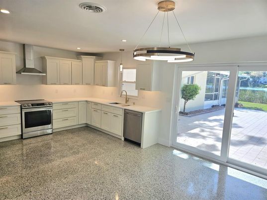 Interior, Kitchen, Pendant Lights, Recessed Lighting, Stainless Steel Appliances