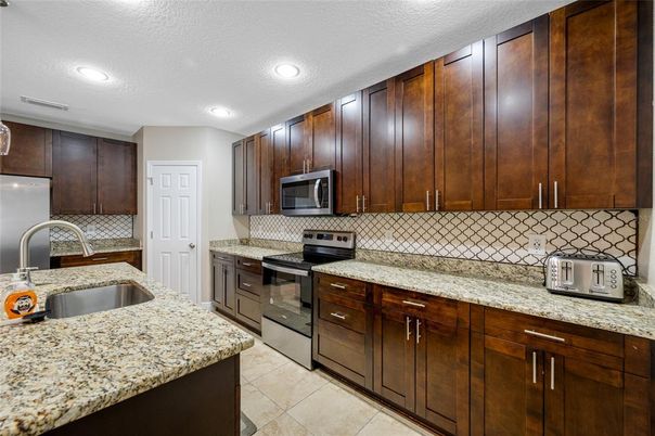 Interior, Kitchen, Recessed Lighting, Stainless Steel Appliances
