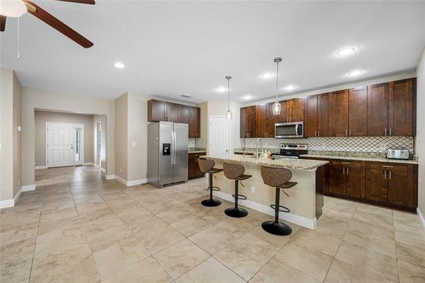 Interior, Kitchen, Pendant Lights, Recessed Lighting, Stainless Steel Appliances