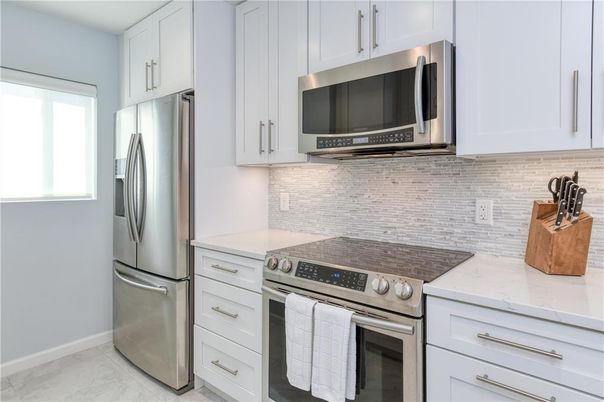 Interior, Kitchen, Marble, Stainless Steel Appliances