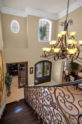 Chandelier, Interior, Wood Texture Flooring