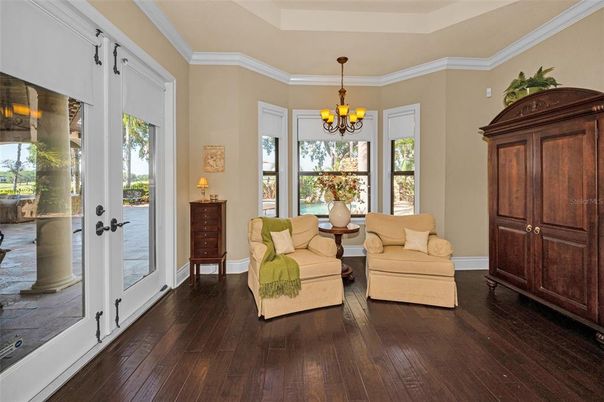 Chandelier, Interior, Living room, Wood Texture Flooring