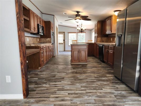 Chandelier, Interior, Kitchen, Wood Texture Flooring