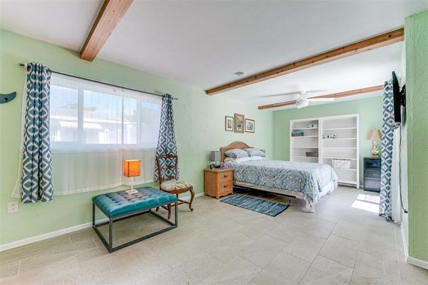 Bedroom, Interior, Wooden Beams