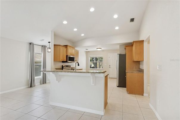 Interior, Kitchen, Pendant Lights, Recessed Lighting, Stainless Steel Appliances