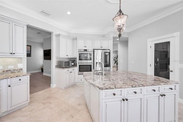 Interior, Kitchen, Pendant Lights, Recessed Lighting, Stainless Steel Appliances