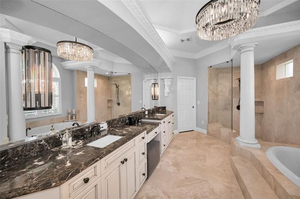 Bathroom, Chandelier, Dual Sink Vanities, Interior