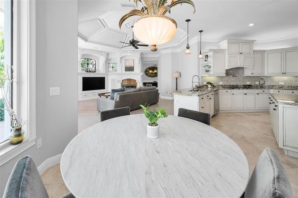 Dining room, Interior, Kitchen, Living room, Pendant Lights, Recessed Lighting