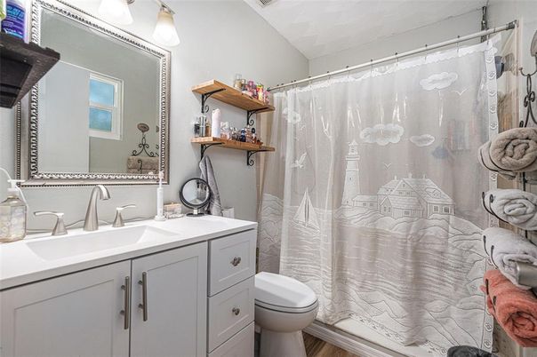 Bathroom, Interior, Wood Texture Flooring