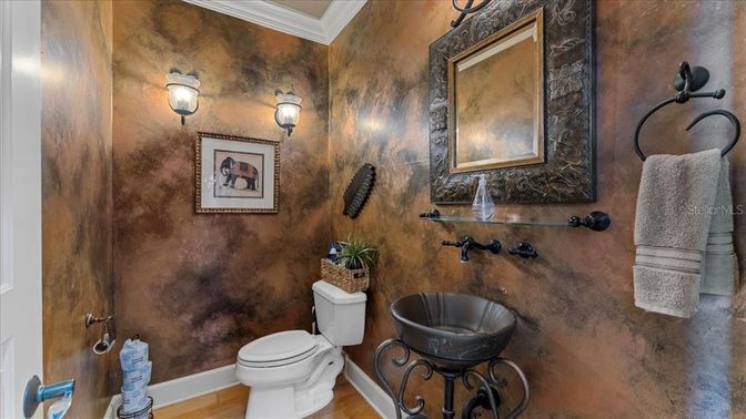 Bathroom, Interior, Wood Texture Flooring