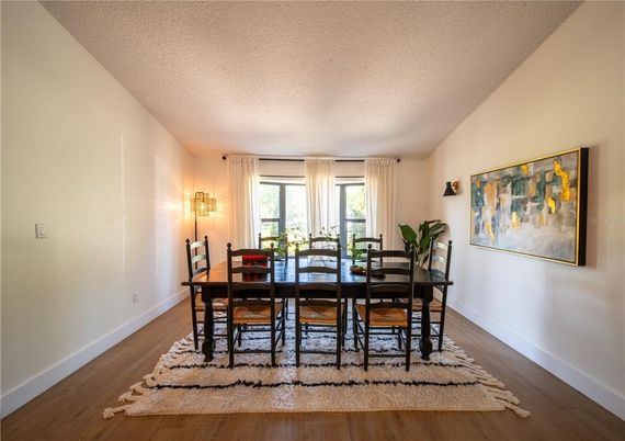 Dining room, Interior, Wood Texture Flooring