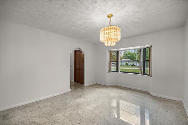 Chandelier, Empty room, Interior