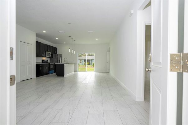 Interior, Kitchen, Marble, Pendant Lights, Recessed Lighting