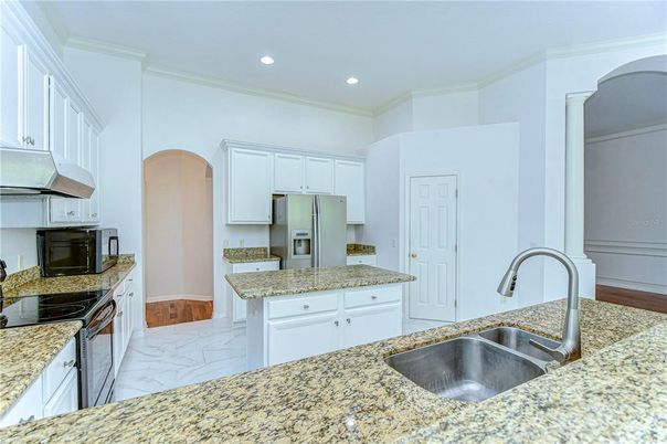 Interior, Kitchen, Marble, Recessed Lighting