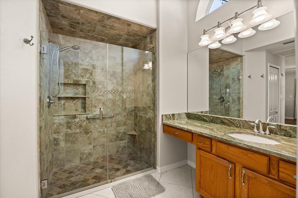 Bathroom, Dual Sink Vanities, Glass Shower, Interior
