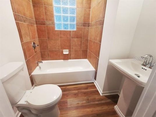 Bathroom, Interior, Wood Texture Flooring