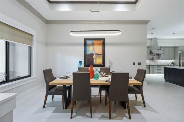 Dining room, Interior, Kitchen, Pendant Lights, Recessed Lighting