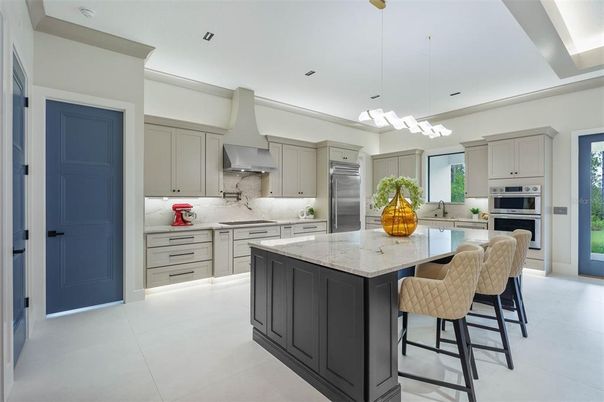 Interior, Kitchen, Pendant Lights, Recessed Lighting, Stainless Steel Appliances