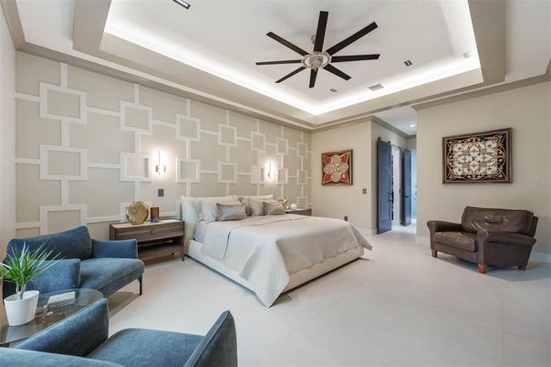 Bedroom, Interior, Recessed Lighting