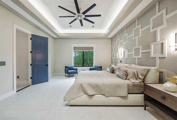 Bedroom, Interior, Recessed Lighting