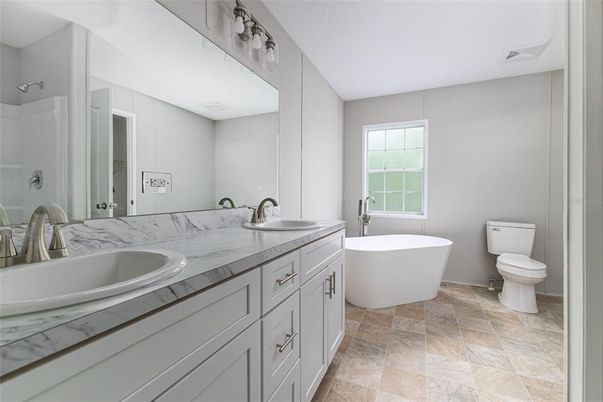 Bathroom, Dual Sink Vanities, Free Standing Baths, Interior