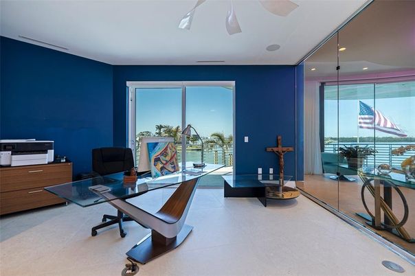 Home Office, Interior, Recessed Lighting
