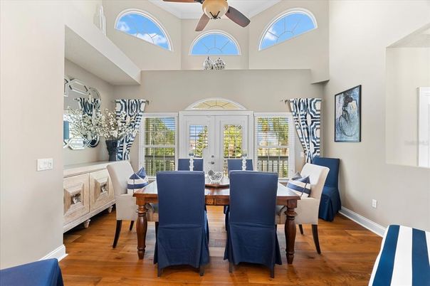 Dining room, Interior, Wood Texture Flooring