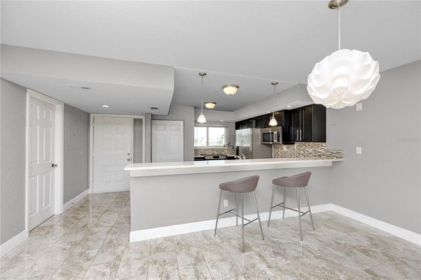 Interior, Kitchen, Pendant Lights, Recessed Lighting, Stainless Steel Appliances