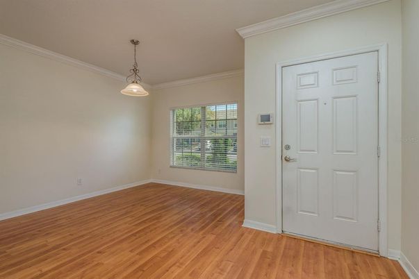 Empty room, Interior, Pendant Lights, Wood Texture Flooring