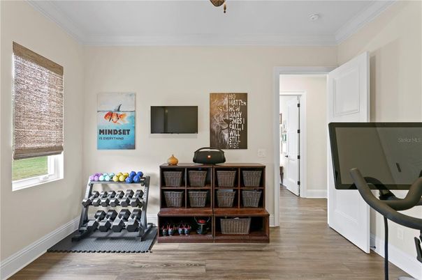 Fitness Equipment, Interior, Wood Texture Flooring
