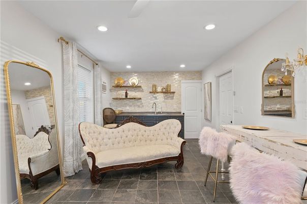 Interior, Recessed Lighting, Stone Walls