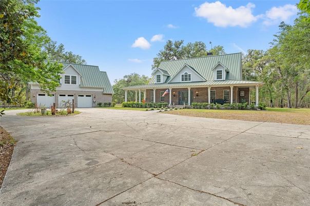 Attached, Backyard, Exterior, Facade, Farmhouse