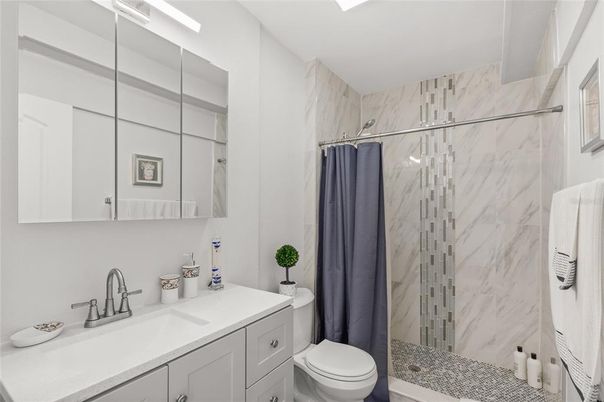 Bathroom, Glass Shower, Interior, Marble Walls