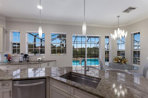 Dining room, Interior, Kitchen, Pendant Lights, Recessed Lighting