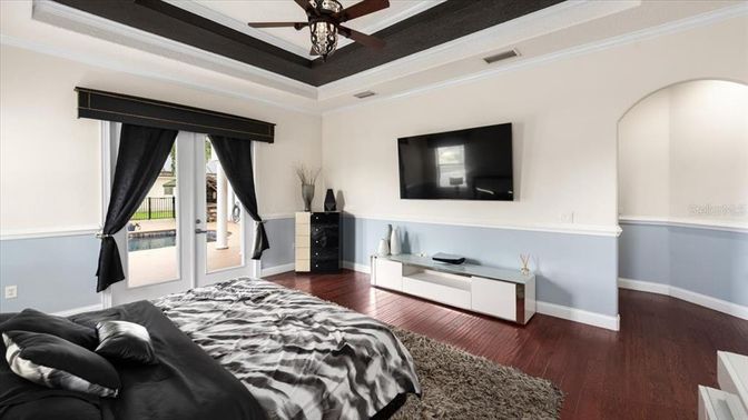 Bedroom, Interior, Wood Texture Flooring