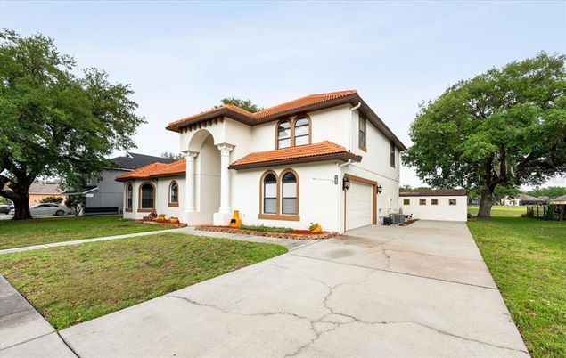 Attached, Backyard, Exterior, Facade, Mediterranean