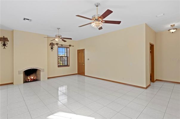 Empty room, Fireplace, Interior