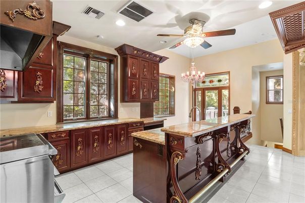 Chandelier, Interior, Kitchen, Recessed Lighting